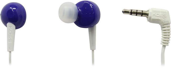 

Проводные наушники KOSS KEB6i, Blue, Белый, KEB6