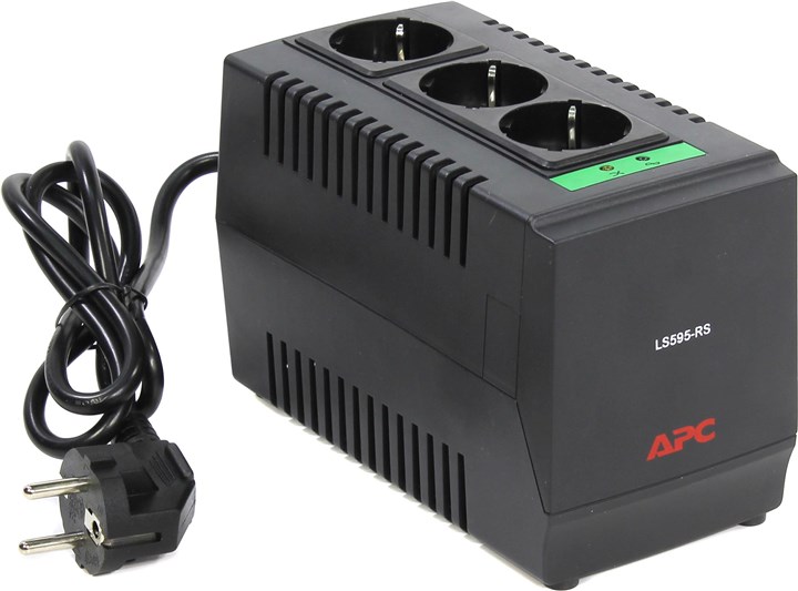 

Стабилизатор напряжения APC Line-R LS595-RS, 595VA, 300Вт, EURO, черный, Line-R LS595-RS