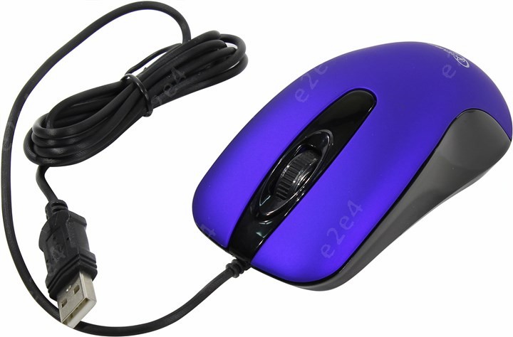 Мышь проводная Gembird MOP-400-B, 1000dpi, оптическая светодиодная, USB, синий/черный