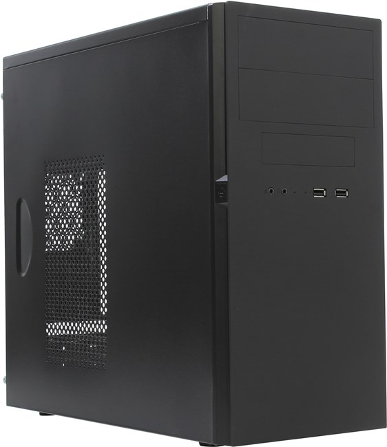 Корпус PowerCase ES725, mATX, Mini-Tower, черный, 400 Вт