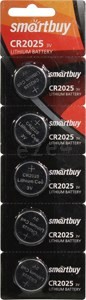 

Батарея Smartbuy CR2025, 3V 5шт