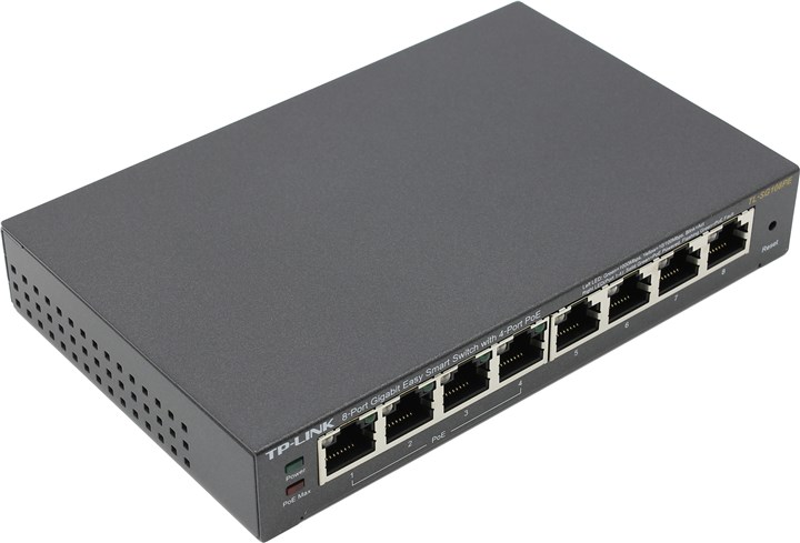 

Коммутатор TP-LINK Easy Smart TL-SG108PE, управляемый, кол-во портов: 8x1 Гбит/с, PoE: 4x15.4Вт (макс. 55Вт) (TL-SG108PE), Easy Smart TL-SG108PE
