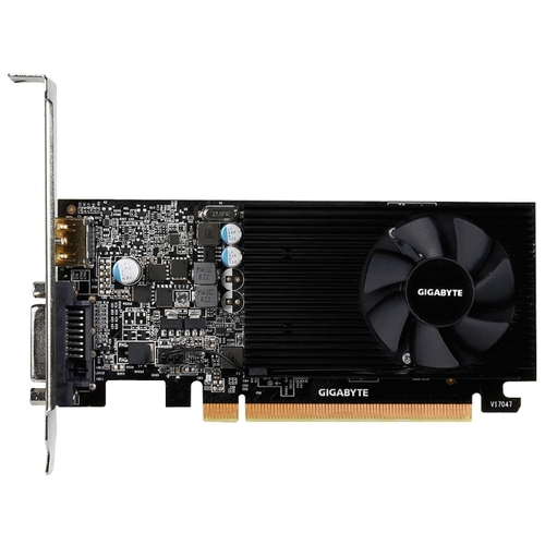 Видеокарта GIGABYTE GeForce GT1030, 2Gb DDR4, 64bit, PCI-E, DVI, HDMI, Retail (GV-N1030D4-2GL)