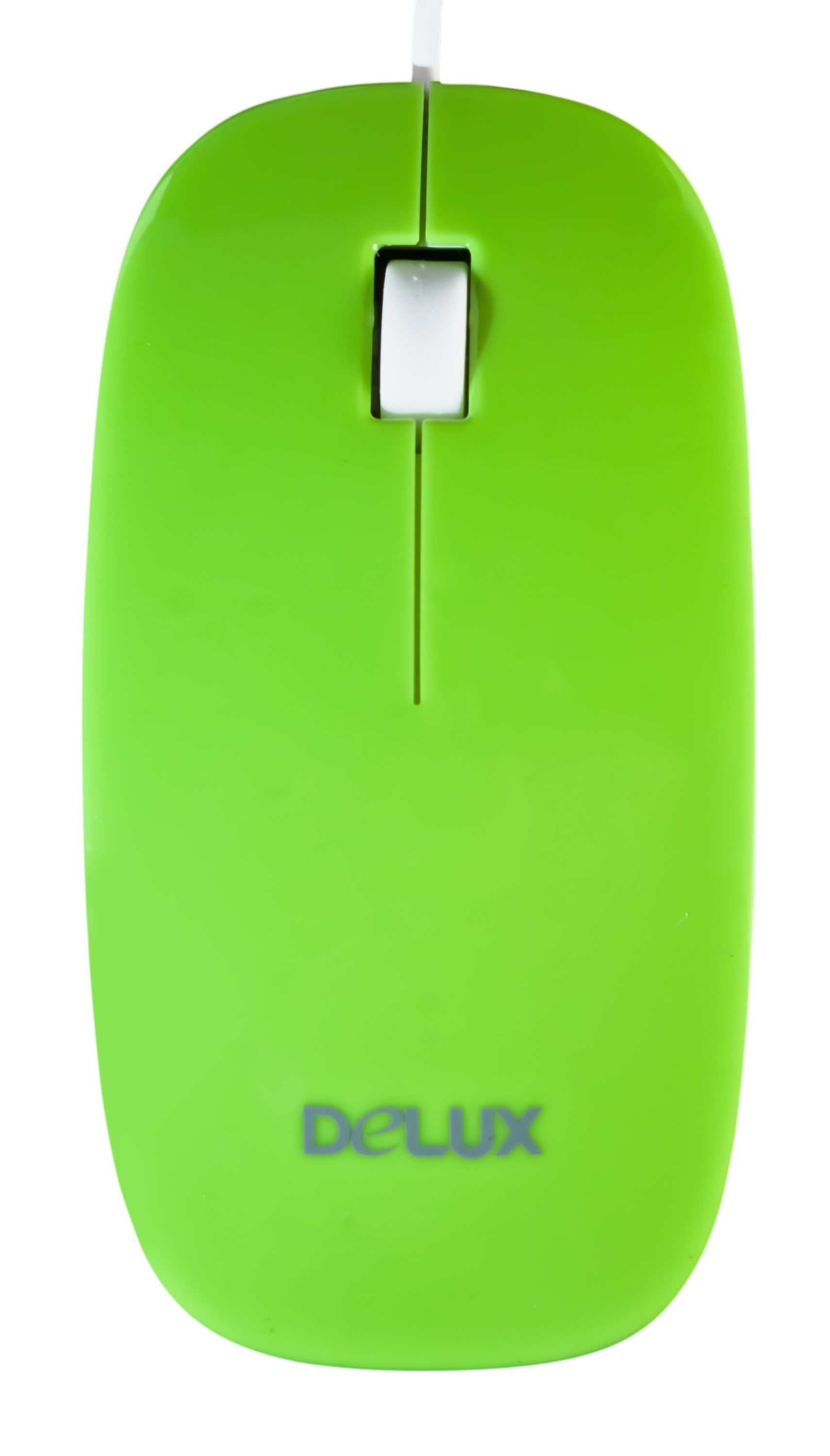Мышь Delux DLM-111, 1000dpi, оптическая светодиодная, USB, зеленый