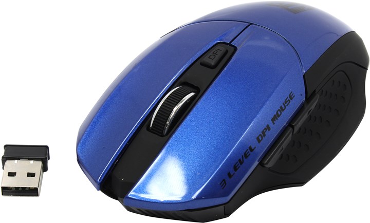 Мышь беспроводная Jet.A OM-U38G Blue USB, 2000dpi, оптическая светодиодная, USB, синий