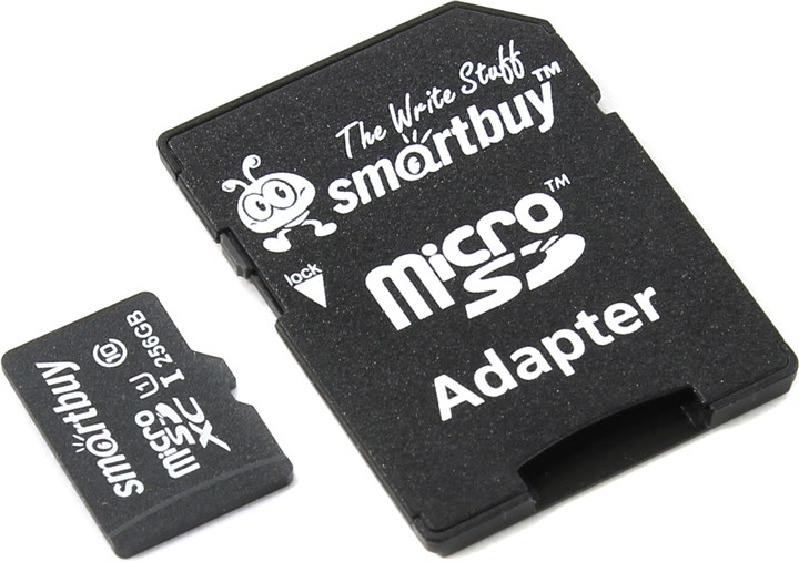 

Карта памяти 256Gb microSDXC Smartbuy Class 10 UHS-I + адаптер (SB256GBSDCL10-01), SB256GBSDCL10-01