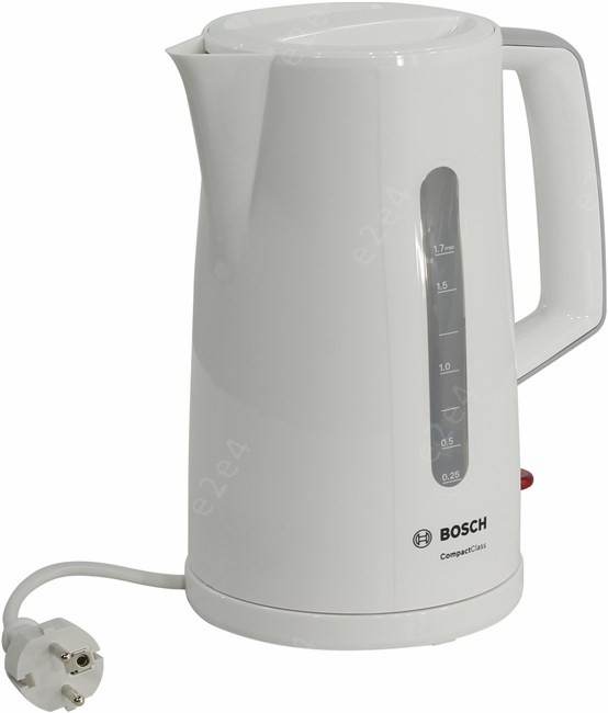 

Чайник Bosch TWK3A011 1.7л. 2400Вт, закрытая спираль, пластик, белый, TWK3A011