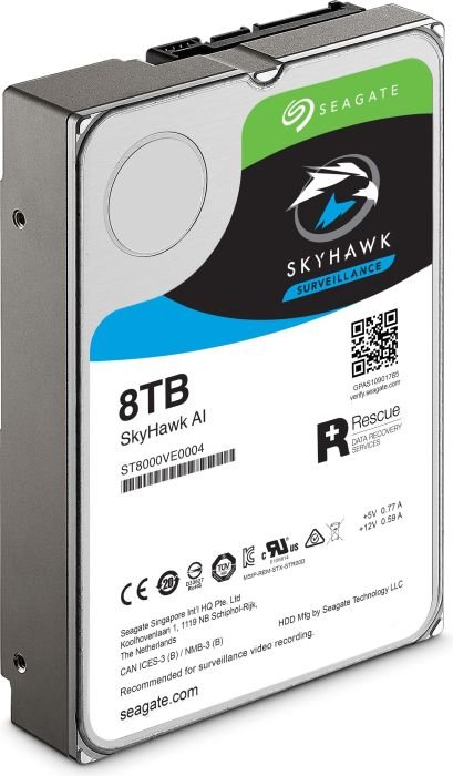 

Жесткий диск (HDD) Seagate 8Tb SkyHawkAI, 3.5", 7200rpm, 256Mb, SATA3 (ST8000VE0004)