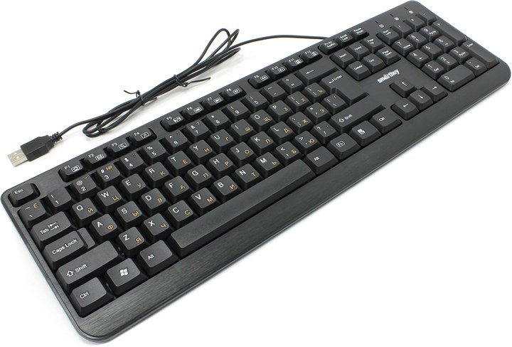 Клавиатура проводная SmartBuy ONE 208, мембранная, USB, черный (SBK-208U-K)