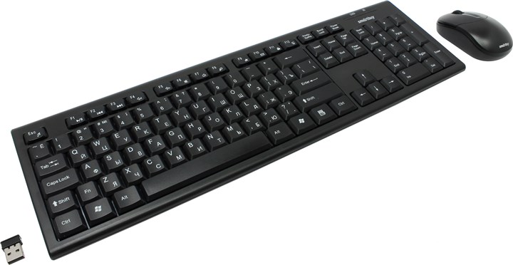 Клавиатура + мышь SmartBuy 23335AG, беспроводной, USB, черный (SBC-23335AG-K) SBC-23335AG-K Black USB - фото 1
