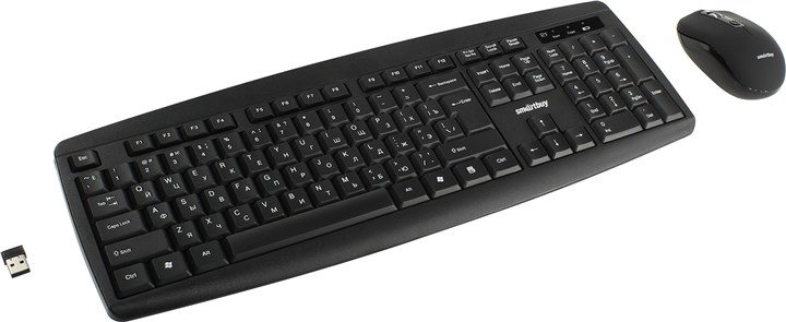 Клавиатура + мышь SmartBuy ONE 212332AG, беспроводной, USB, черный (SBC-212332AG-K) - фото 1
