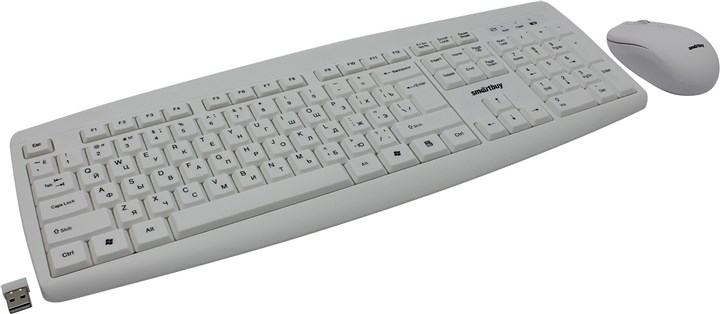 

Клавиатура + мышь SmartBuy ONE 212332AG, беспроводной, USB, белый (SBC-212332AG-W), ONE 212332AG