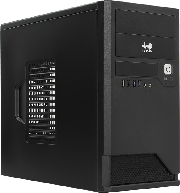 

Корпус INWIN EMR048, mATX, Mini-Tower, черный/серебристый, 450 Вт (6120260), EMR048