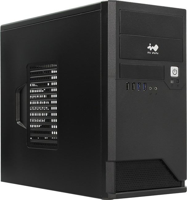 Корпус INWIN EMR048, mATX, Mini-Tower, черный/серебристый, 450 Вт (6120260)