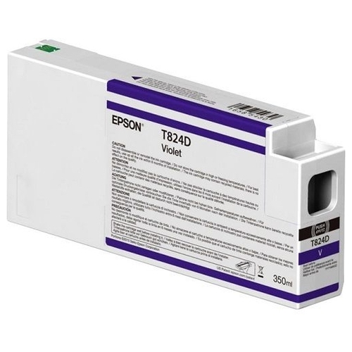 

Картридж струйный Epson T824D (C13T824D00), фиолетовый, оригинальный, объем 350мл, для Epson SureColor SC-P7000V / SC-P9000V / SC-P9000V Spectro, T824D