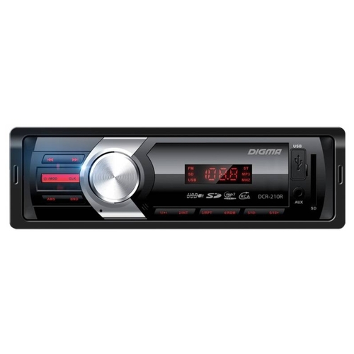 

Автомагнитола Digma DCR-210R, 1 DIN, 4x45 Вт, USB, DCR-210R