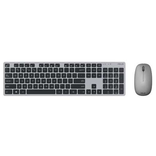 Клавиатура + мышь ASUS W5000, беспроводная, USB, серый (90XB0430-BKM0J0)