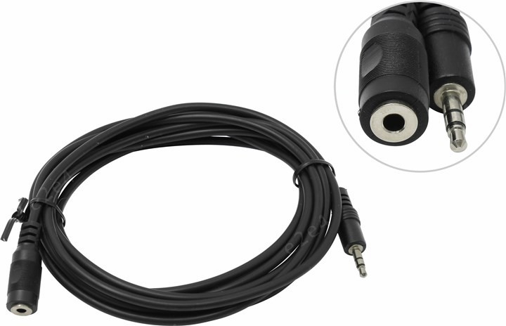 Кабель соединительный Jack 3.5mm(M) Jack 3.5mm(F), 3 м, Telecom