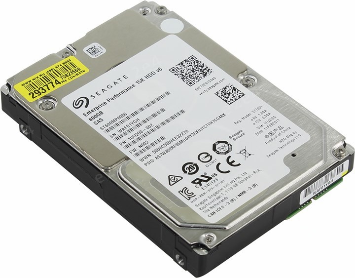 

Жесткий диск (HDD) Seagate 600Gb Exos 15E900, 2.5", 15K, 256Mb, 512n, SAS 12Gb/s (ST600MP0006)