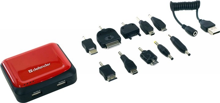 

Портативный аккумулятор Defender ExtraLife 5200, 5200mAh, 2xUSB, 1A, красный, ExtraLife 5200 83603