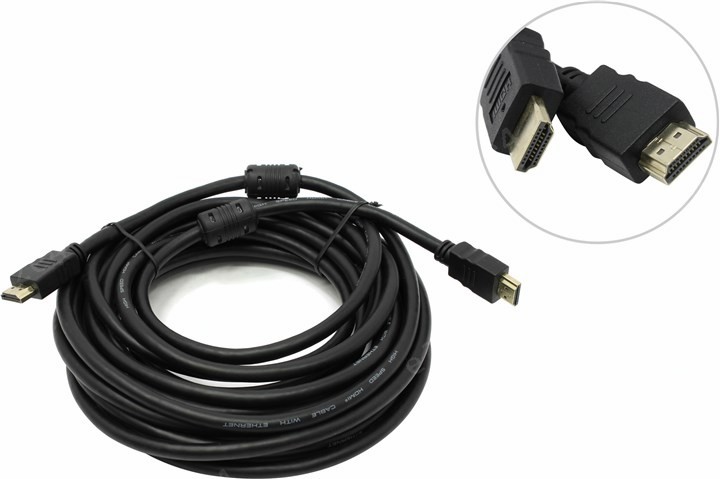 

Кабель HDMI(19M)-HDMI(19M) v2.0 4K, экранированный, ферритовый фильтр, 7.5 м Telecom TCG200F (TCG200F-7.5M), TCG200F