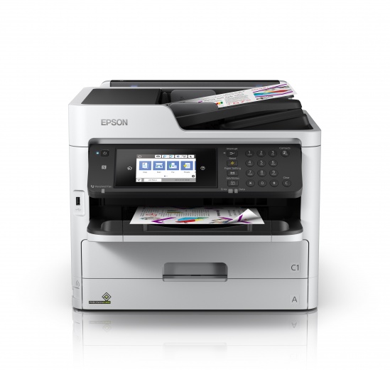 

МФУ струйный Epson WorkForce Pro WF-C5790DWF, A4, цветной, 34стр/мин (A4 ч/б), 34стр/мин (A4 цв.), 4800x1200dpi, дуплекс, ДАПД-50 листов, факс, сетевой, Wi-Fi, USB (C11CG02401), WF-C5790DWF