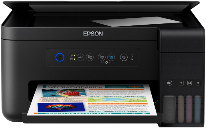 МФУ струйный Epson L4150, A4, цветной, 33стр/мин (A4 ч/б), 15стр/мин (A4 цв.), 5760x1440dpi, USB (C11CG25403) - фото 1