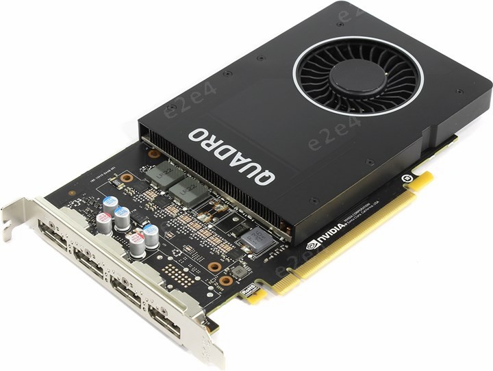Видеокарта PNY NVIDIA Quadro P2000, 5Gb DDR5, 160bit, PCI-E, 4DP, Bulk (VCQP2000BLK-1)