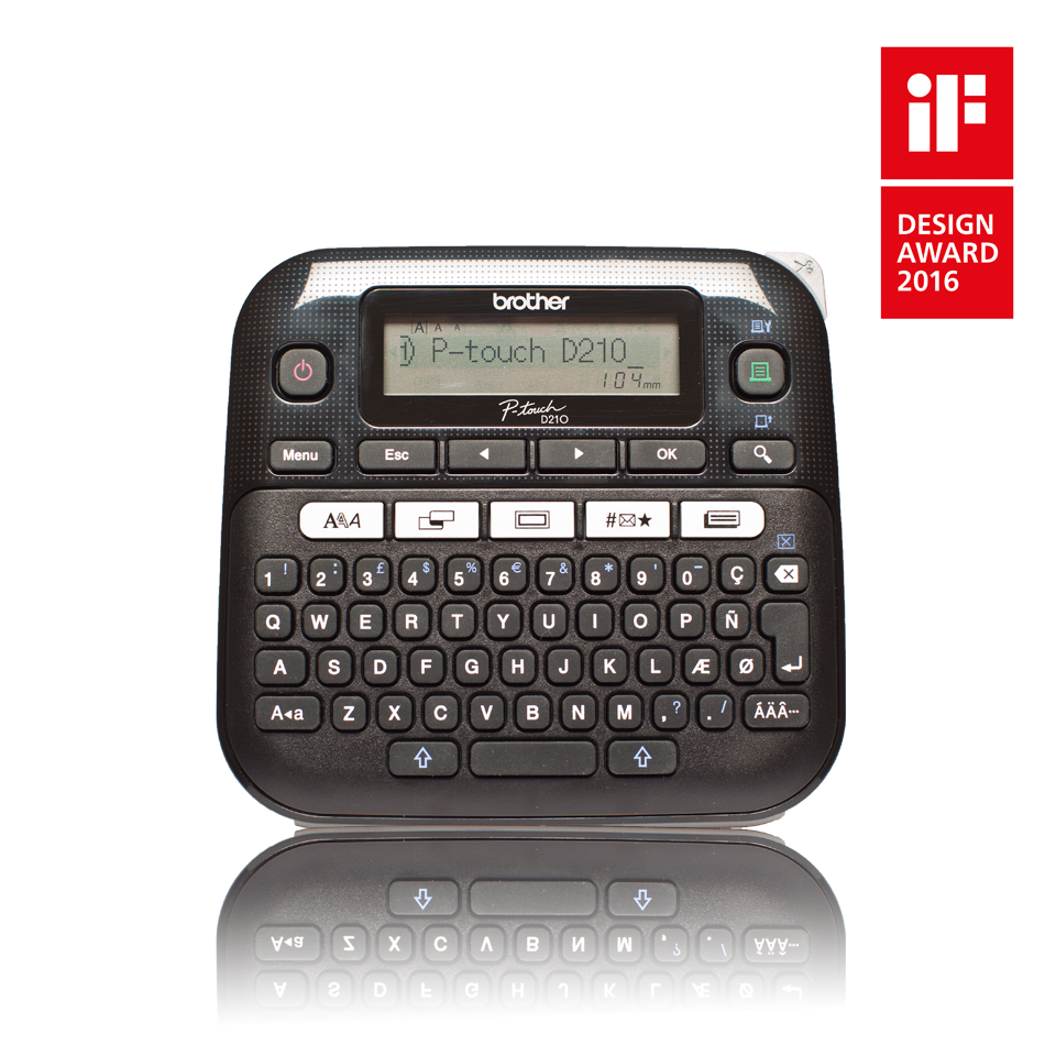 

Принтер наклеек Brother P-touch PT-D210, термотрансфер, 12мм (PTD210R1), PT-D210