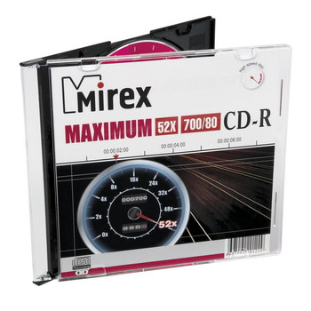 Диск CD-R 700Mb 52x Mirex, Maximum, Slim Case