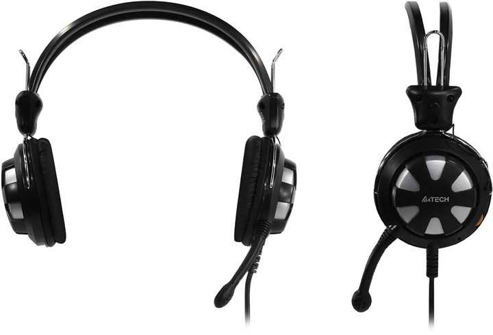 

Проводная гарнитура A4Tech HS-28, 2xJack 3.5mm, черный/серебристый (HS-28-2), HS-28