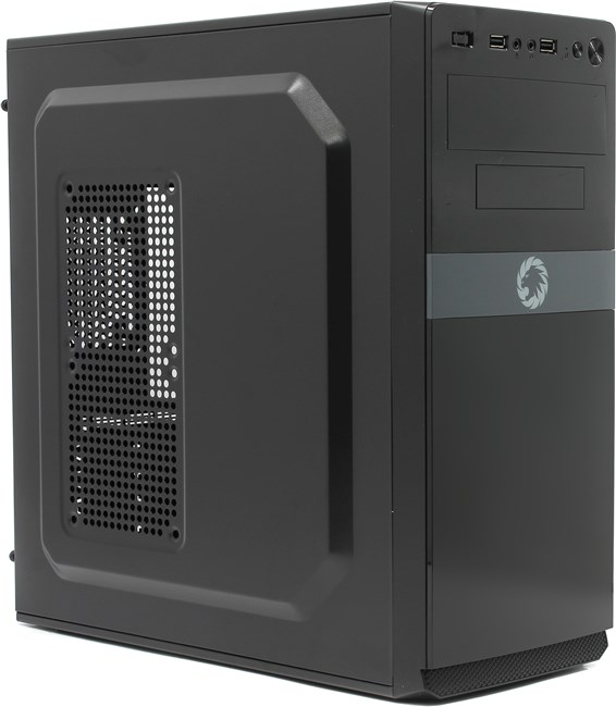 Корпус PowerCool S2002BK, ATX, Midi-Tower, черный, 500 Вт