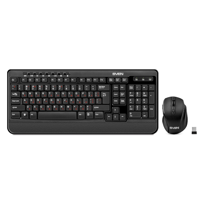 Клавиатура+мышь Sven Comfort 3500, беспроводной, USB, черный (SV-014285)