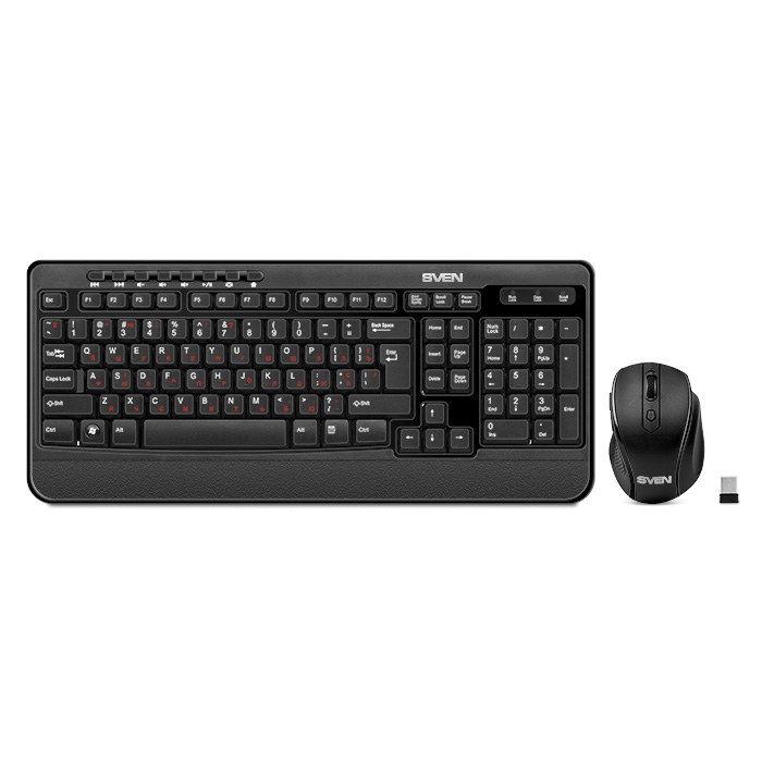 

Клавиатура+мышь Sven Comfort 3500, беспроводной, USB, черный (SV-014285), Comfort 3500