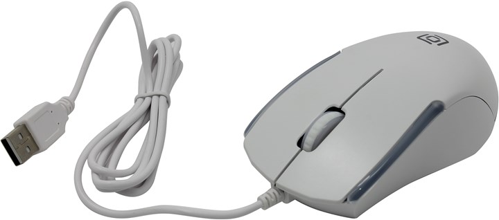 

Мышь проводная Oklick 245M, 1000dpi, оптическая светодиодная, USB, белый, 245M