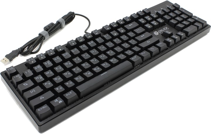 

Клавиатура проводная Oklick VORTEX 940G, механическая, Outemu Blue, подсветка, USB, черный, VORTEX 940G