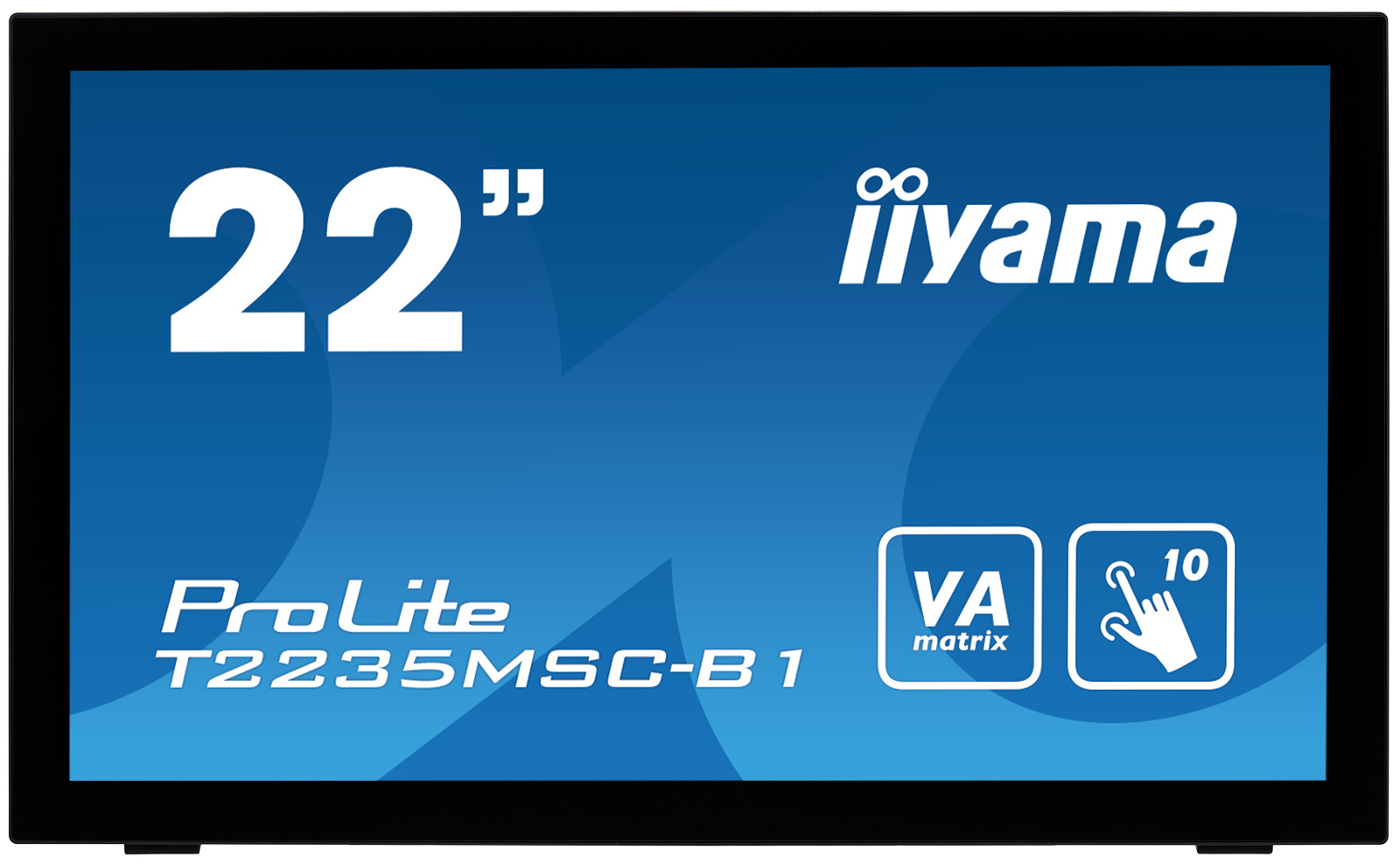 

Монитор 21.5" Iiyama T2235MSC-B1 VA, сенсорный, 1920x1080 (16:9), 250кд/м2, 5мс, VGA, DVI, DisplayPort, черный, T2235MSC-B1