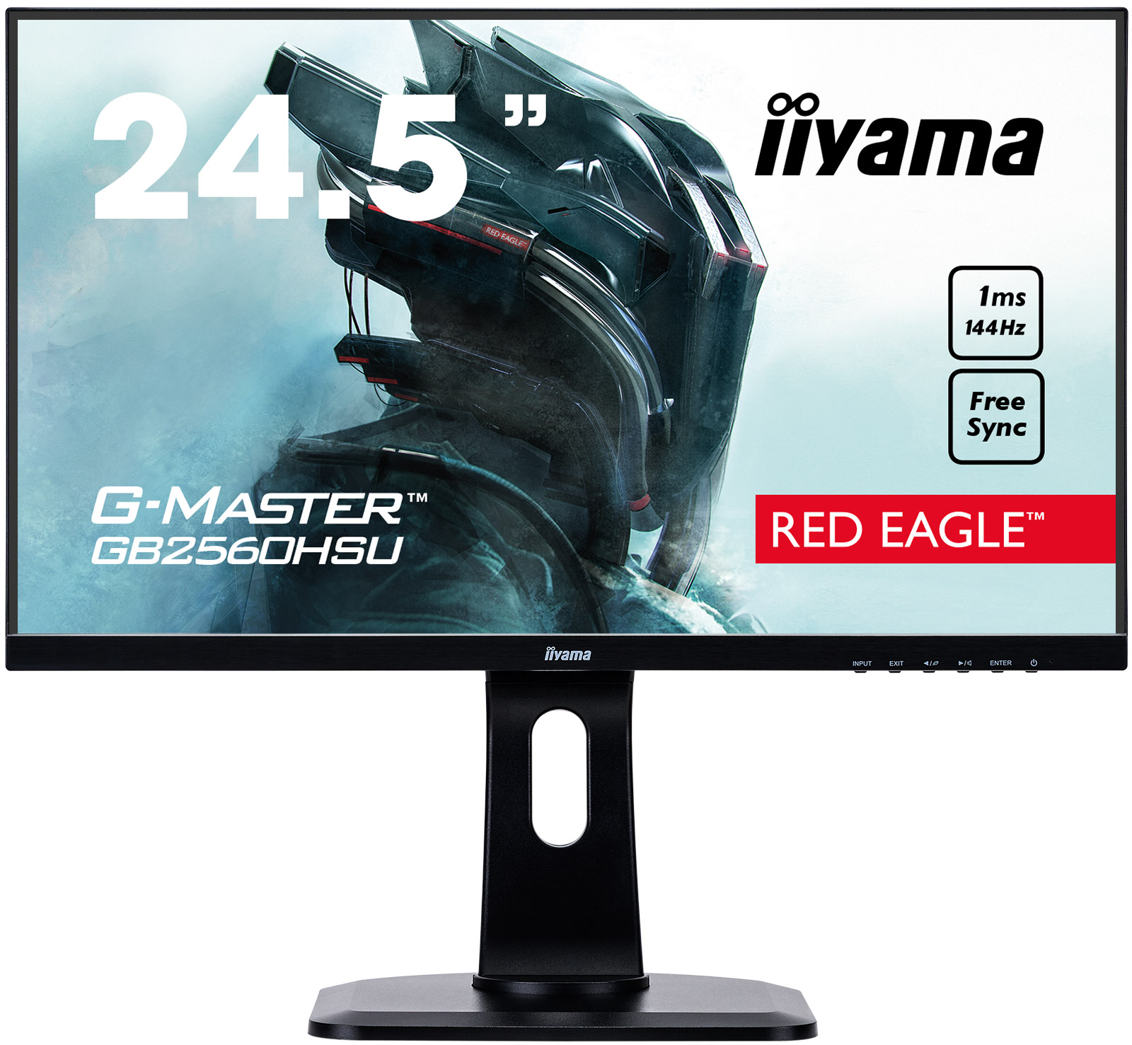 

Монитор 24.5" Iiyama GB2560HSU-B1 TN, 1920x1080 (16:9), 250кд/м2, 1мс, AMD FreeSync, HDMI, DisplayPort, USB-Hub, черный, GB2560HSU-B1