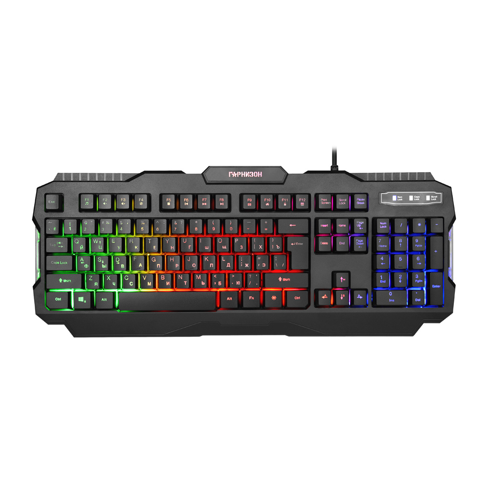 Клавиатура Гарнизон GK-330G, USB, черный