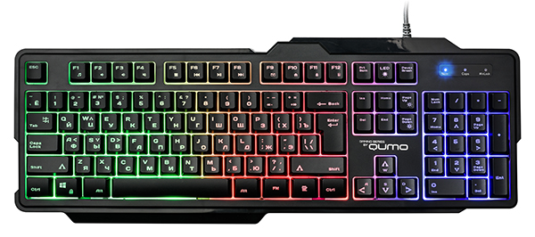

Клавиатура проводная Qumo Cobra K30, мембранная, подсветка, USB, черный, Cobra K30