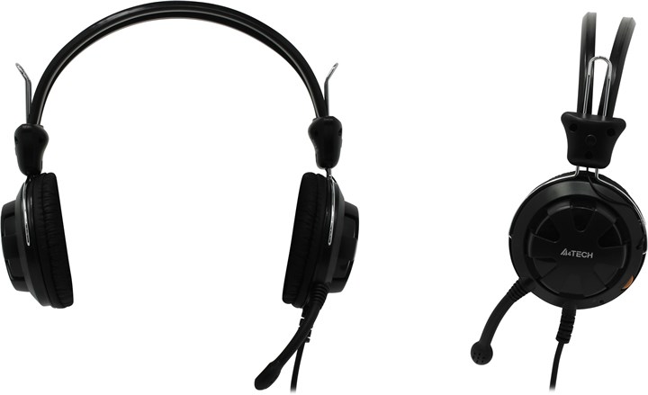 

Проводная гарнитура A4Tech HS-28, 2xJack 3.5mm, черный (HS-28-1), HS-28
