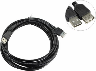 

Кабель USB 2.0(AM)-USB 2.0(AF), Defender, 3m, черный (USB02-10/87453)