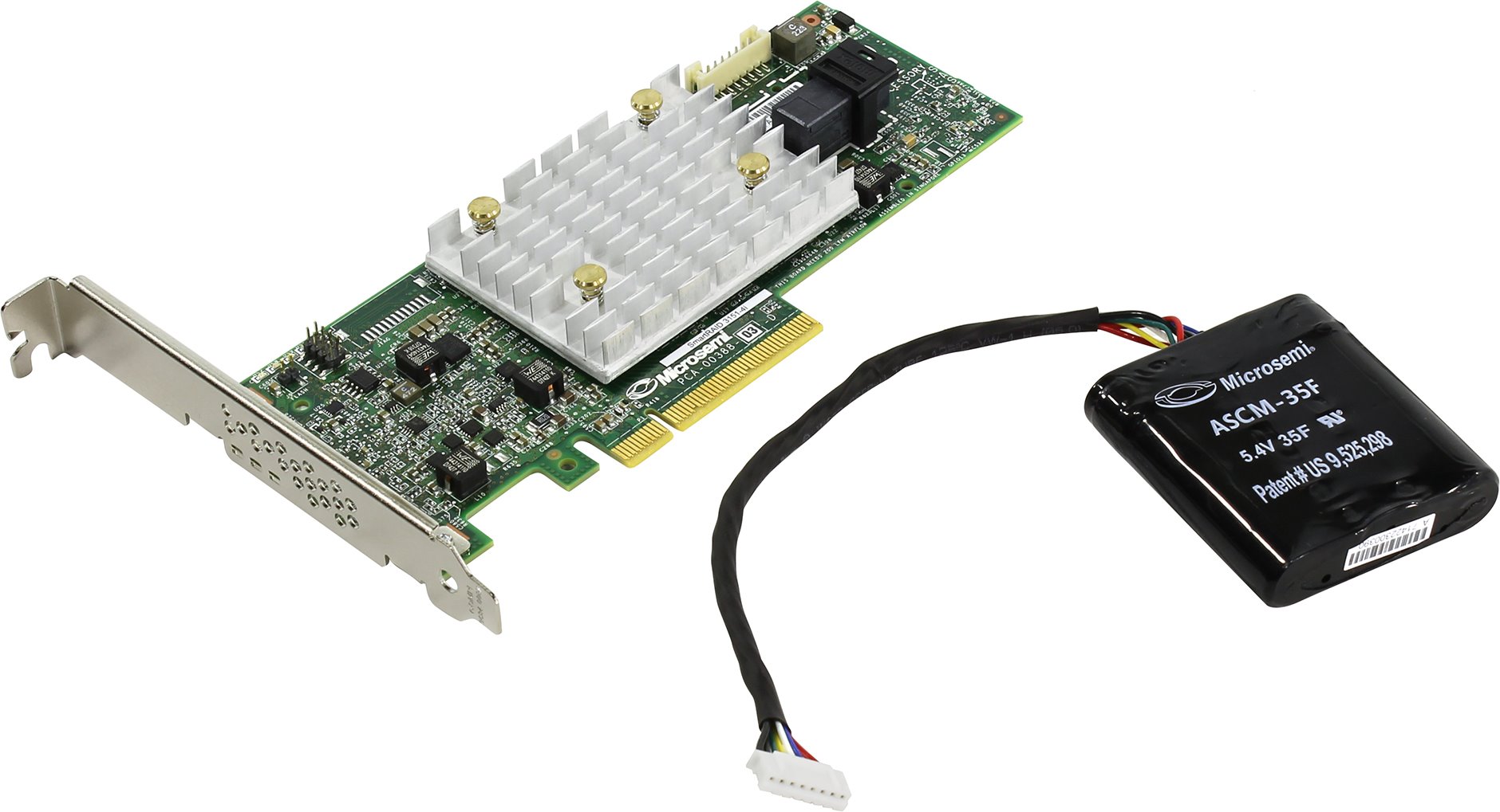 Контроллер Microsemi Adaptec SmartRAID 3151-4i, SAS/SATA 12G, 4-port (miniSAS HD), RAID 0/1/5/6/10/50/6/1ADM/10ADM, 1Gb, PCI-Ex8, SGL (2294900-R)