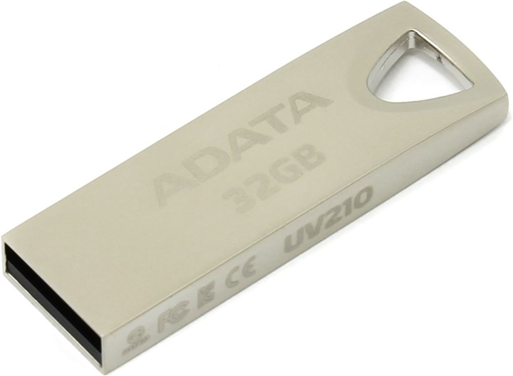 Флешка 32Gb USB 2.0 ADATA UV210, серебристый (AUV210-32G-RGD)