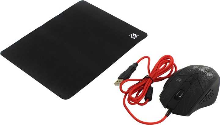 

Мышь проводная Defender GM-260L, 3200dpi, оптическая светодиодная, USB, черный (52260), GM-260L