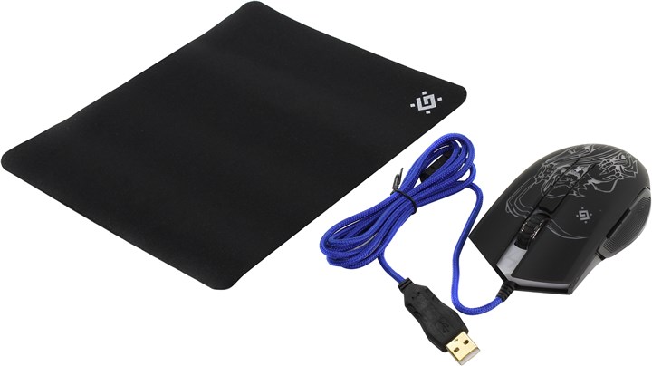 

Мышь проводная Defender GM-190L, 3200dpi, оптическая светодиодная, USB, черный (52190), GM-190L