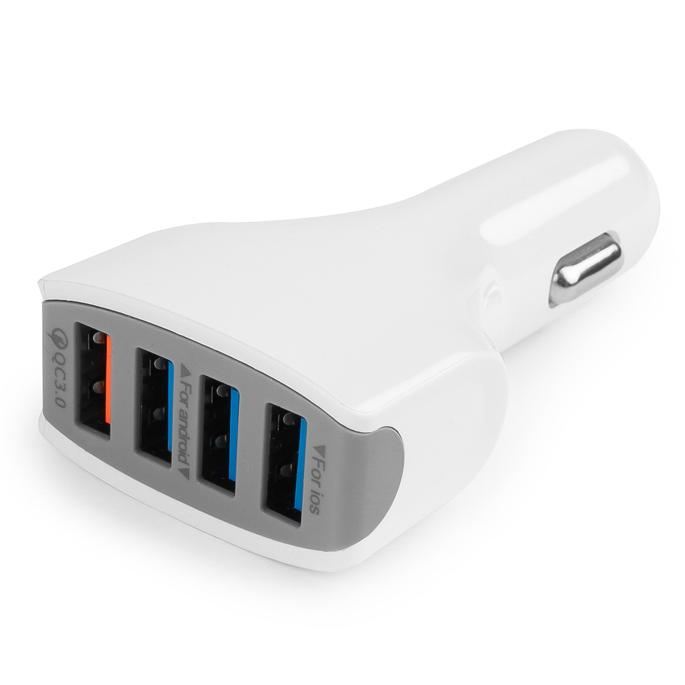 

Автомобильное зарядное устройство Cablexpert MP3A-UC-CAR18, 4xUSB, 7А, QC, белый, MP3A-UC-CAR18