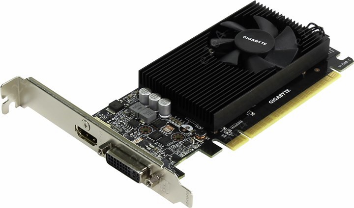 Видеокарта GIGABYTE NVIDIA GeForce GT730, 2Gb DDR5, 64bit, PCI-E, DVI, HDMI, Retail (GV-N730D5-2GL)