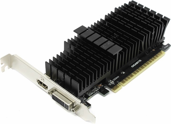 Видеокарта GIGABYTE NVIDIA GeForce GT710, 2Gb DDR5, 64bit, PCI-E, DVI, HDMI, Retail (GV-N710D5SL-2GL)