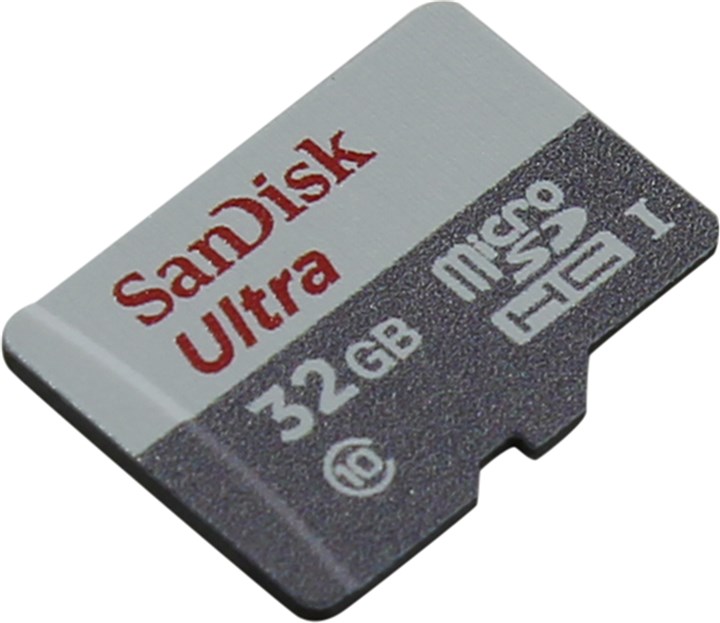 

Карта памяти 32Gb microSDHC Sandisk Ultra Class 10 UHS-I U1, SDSQUNS-032G-GN3MN